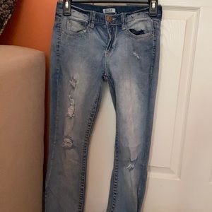 Light Wash Distressed Skinny Jeans